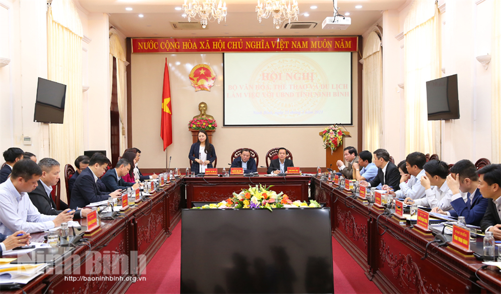 Bộ Văn hóa, Thể thao và Du lịch làm việc với tỉnh Ninh Bình về công tác tổ chức Năm Du lịch Quốc gia 2021
